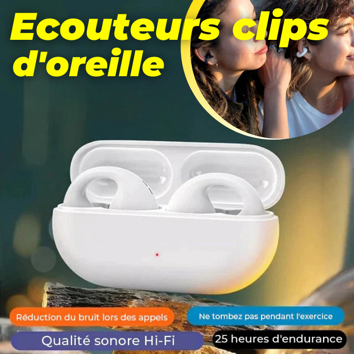 Online Store Écouteurs à conduction osseuse avec clip d oreille sans fil