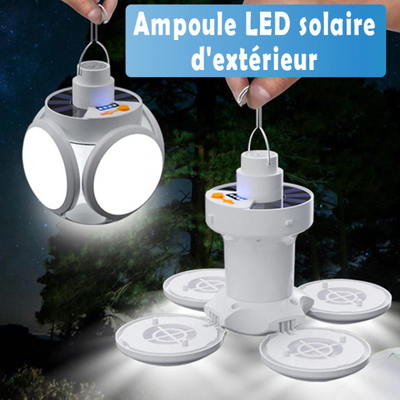 Ampoule LED solaire pliante étanche 2-en-1