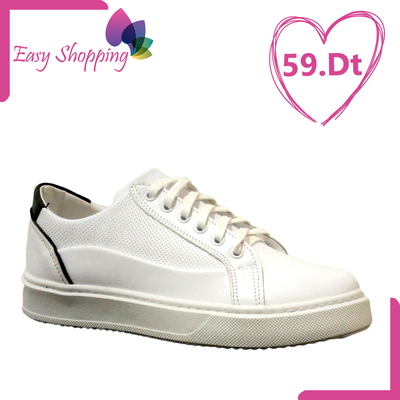 Chaussure homme cuir blanc