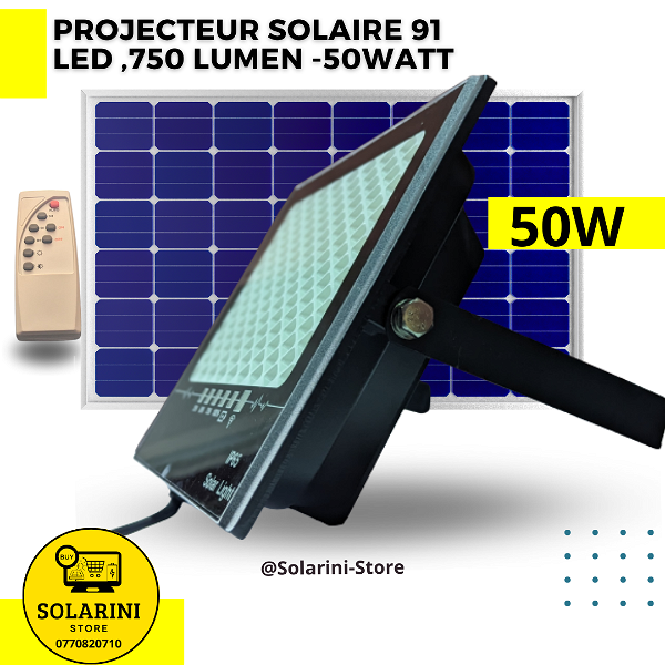 Projecteur Solaire puissant -91Led-50Watt-پروجكتور لاد قوة 50 واط