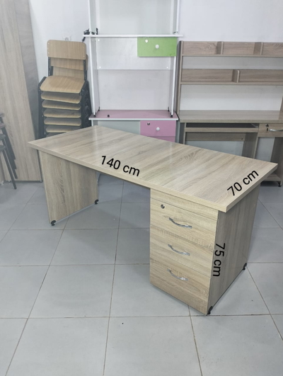 Bureau 3 Tiroir FIX 1.40m