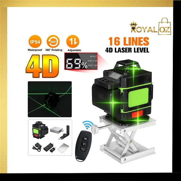 Niveau Laser Vert Auto-nivellement 3D/12 lines  avec batterie lithium 4000mAH