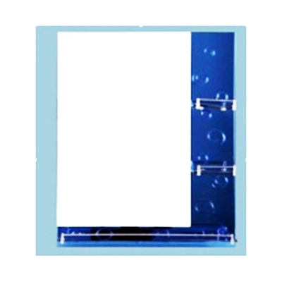 MIROIR 80X60 SILVER ZCM1 GRIS ET BLEU + LOMP