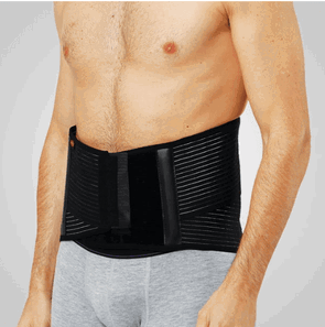 Aurafix - Ceinture Lombaire Noire Avec Coussinet