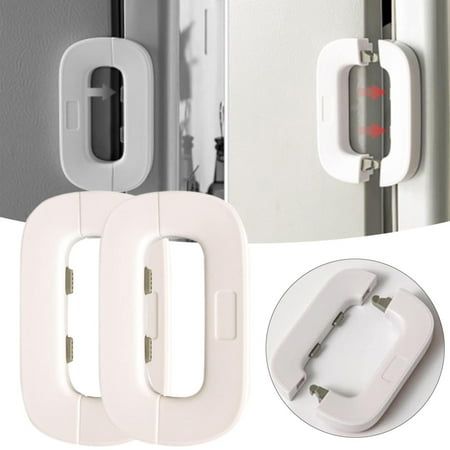 Maslvo Door Stop Door Stoppers Door Stoppers For Bottom Of Door Clearance 2pc Self Adhesive Refrigerator Systems Refrigerator Locks Household Refrigerator Freezer Door Cabinet And Buckles, B