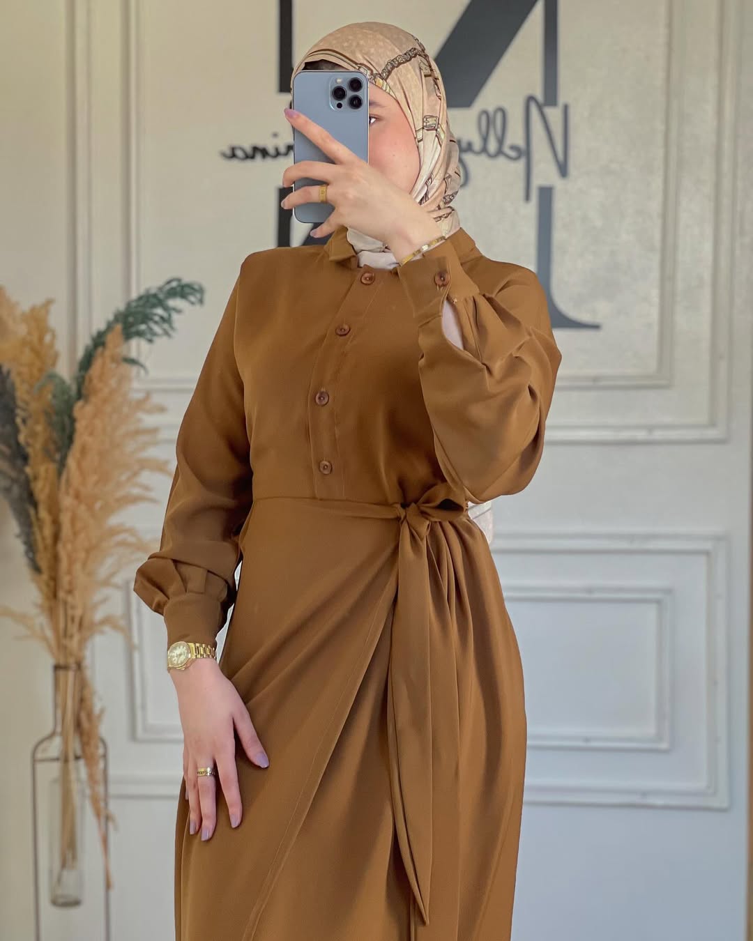 Robe caramel  Disponible - S M l xl longueur standard - 143livraison   gratuit