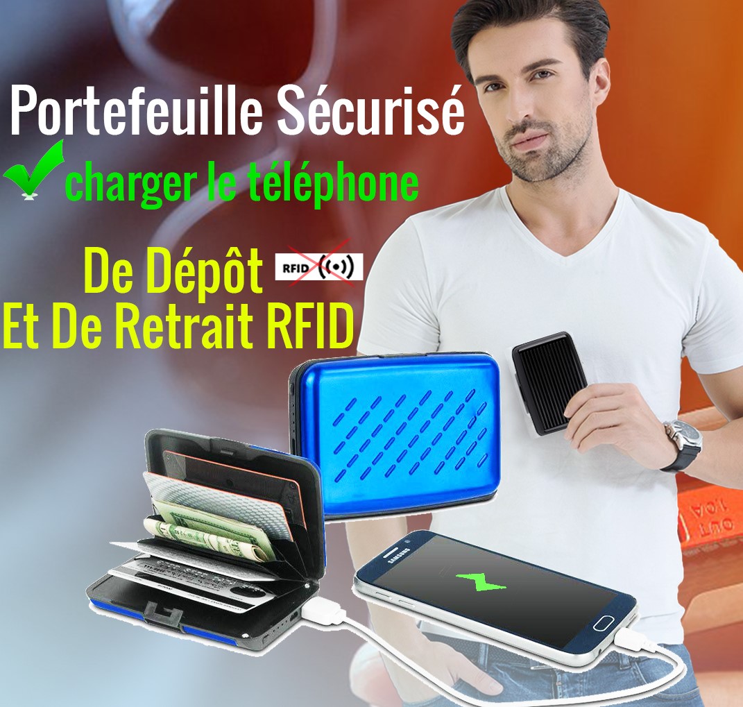 Online Store Nouveau portefeuille sécurisé de dépôt et de retrait RFID