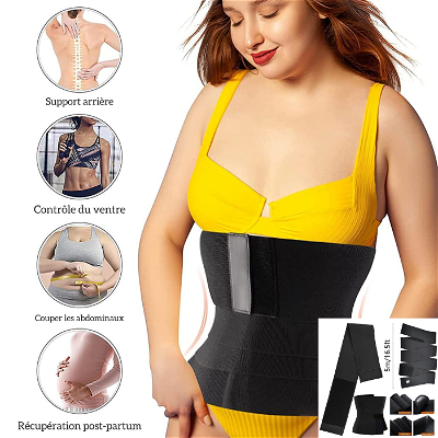Ceinture abdominale, bandage Wrap taille pour femme fitness invisibles