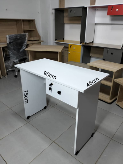 Bureau 1 Tiroir 90cm Blanc