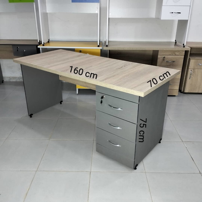 Bureau 3 Tiroir FIX 1.60m