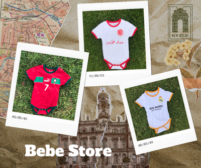 Les maillot Officiels des Maroc et Wydad et Real madrid pour bébés