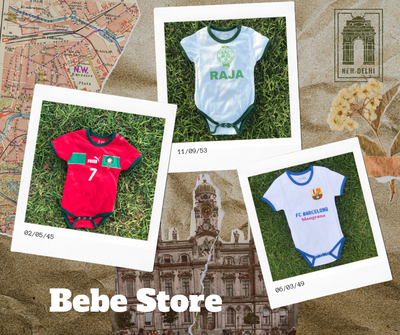 Les maillots des Maroc et Raja et Barca pour bébés