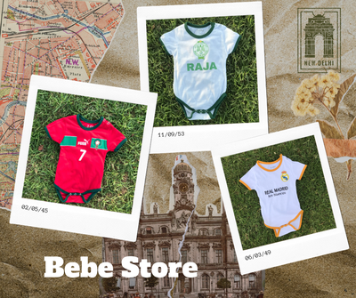 Les Maillots des Maroc et Raja et Real Madrid pour bébés