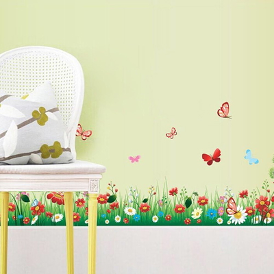 Sticker Mural 3D d'Herbes Vivantes